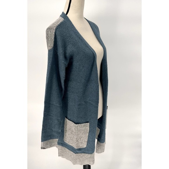 Stitch Fix Lety & Me Cardigan Blue/Gray Color Block Open front LongSleeve Size M - Picture 6 of 9